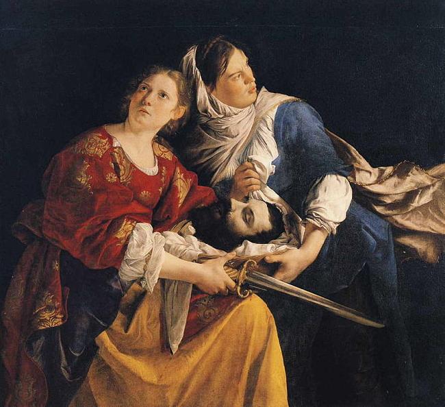 Orazio Gentileschi Judith and Her Maidservant with the Head of Holofernes oil painting image